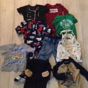 18-24 months clothing lot shirts overalls jeans